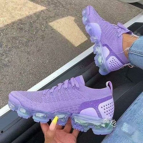 2021 Purple Sneakers Women Casual Shoes Mesh Air-Cushion Flat (copia)