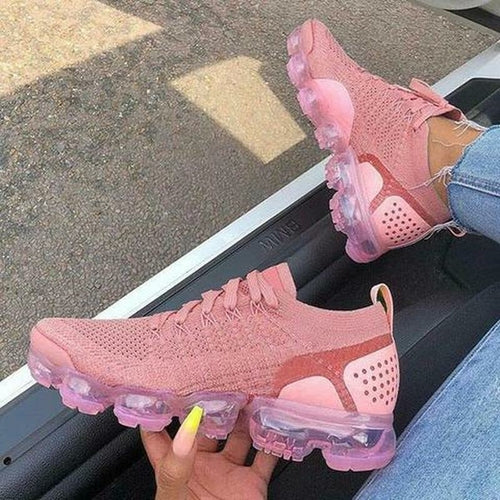 2021 Purple Sneakers Women Casual Shoes Mesh Air-Cushion Flat (copia)